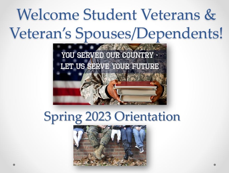flyer for 2023 spring veteran orientation